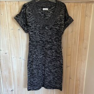 Calvin Klein Charcoal Knit Mini Dress